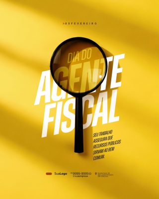 Dia do Agente Fiscal 05 de Fevereiro Social Media PSD Editável