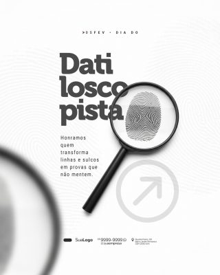 Dia do Datiloscopista 05 de Fevereiro Social Media PSD Editável