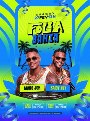 Folia Bahia Social Media Feed PSD Editável