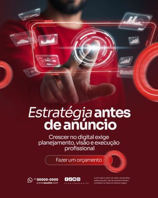 Agência de Marketing Digital Social Media PSD Editável