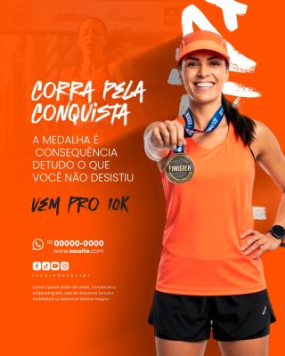 Maratona Corrida Social Media PSD Editável
