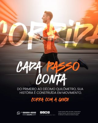 Maratona Corrida Social Media PSD Editável