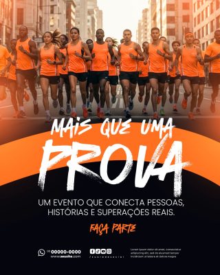 Prova Esportiva Mais que uma Prova Faça Parte PSD Editável