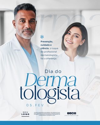 Dia do Dermatologista 5 de Fevereiro Social Media PSD Editável