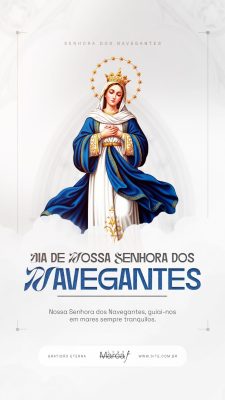 Story Dia Nossa Senhora dos Navegantes 02 Fevereiro PSD Editável