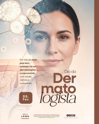 Dia do Dermatologista 5 de Fevereiro Social Media PSD Editável