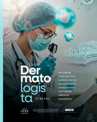 Dia do Dermatologista 5 de Fevereiro Social Media PSD Editável