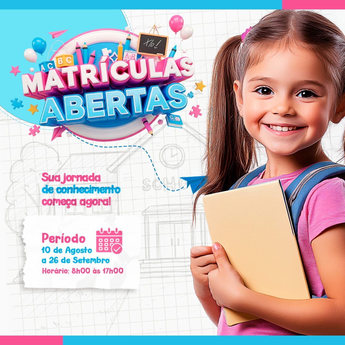 Matrículas Abertas Sua Jornada de Conhecimento Começa Agora! PSD Editável