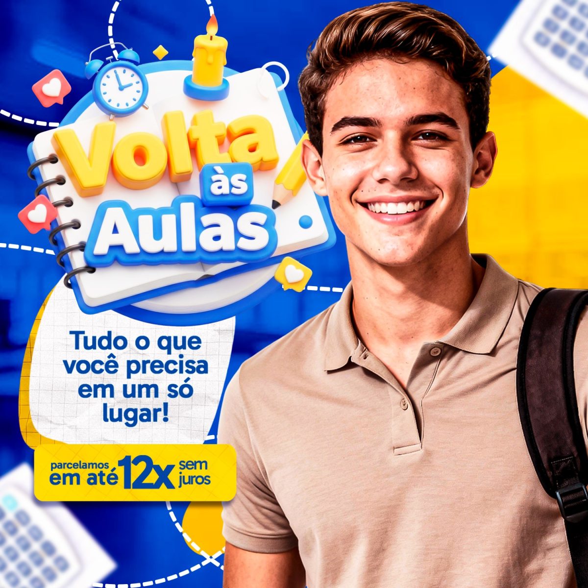 Volta às Aulas Tudo o Que Você Precisa Em Um Só Lugar PSD Editável