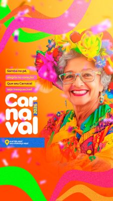 Carnaval 2026 Samba no Pé Alegria no Coração PSD Editável