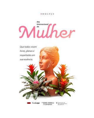 Dia Internacianal da Mulher 08 Março Social Media PSD Editável