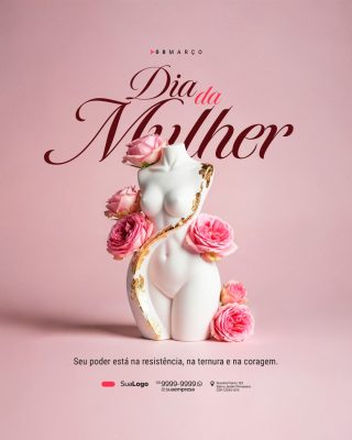 Dia Internacianal da Mulher 08 Março Social Media PSD Editável