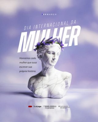 Dia Internacianal da Mulher 08 Março Social Media PSD Editável