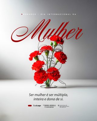 Dia Internacianal da Mulher 08 Março Social Media PSD Editável
