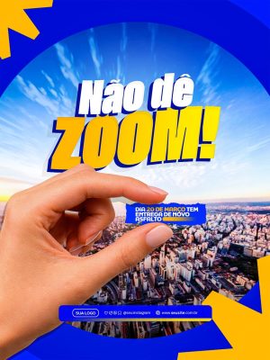 Campanha Não de ZOOM Entrega de Novo Asfalto Dia 20 Março PSD Editável
