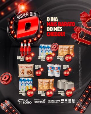 Super Dia D Ofertas Encarte Social Media PSD Editável