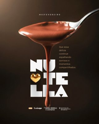 Dia Mundial da Nutella 05 de Fevereiro Social Media PSD Editável