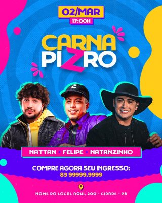 Carna Pizro Nattan Felipe Natanzinho 02 de Março PSD Editável