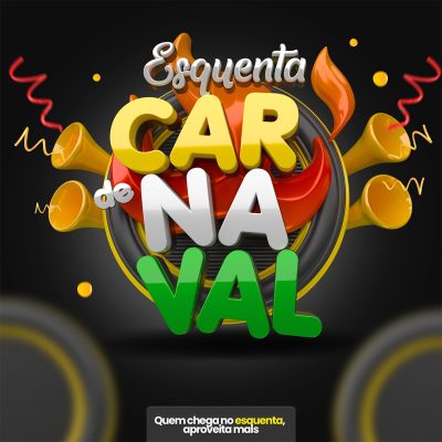 Esquenta Carnaval Selo 3D PSD