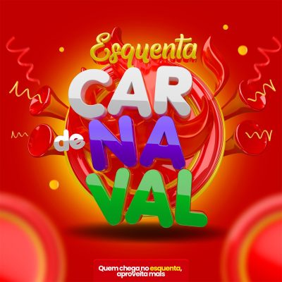 Esquenta de Carnaval Selo 3D PSD