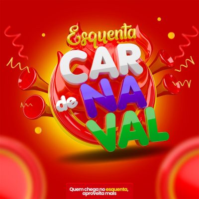 Esquenta de Carnaval Selo 3D PSD