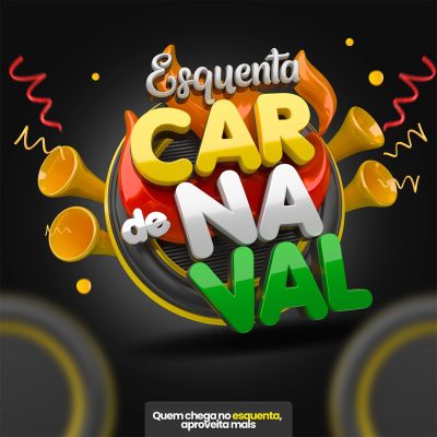 Esquenta de Carnaval Selo 3D PSD