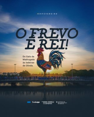 Dia do Frevo em Pernambuco 09 de Fevereiro Social Media PSD Editável