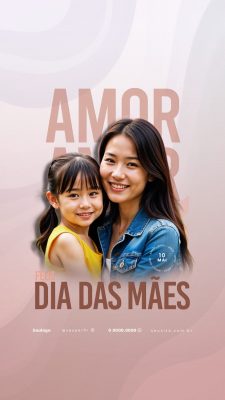 Story Dia das Mães Amor Social Media PSD Editável