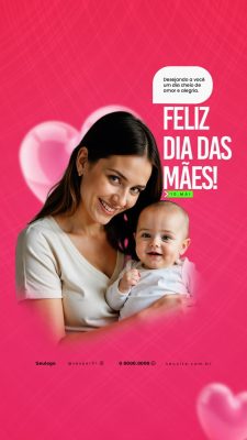 Story Feliz Dia das Mães! 10 de Maio PSD Editável