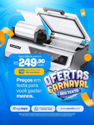 Loja de Eletrodomésticos Ofertas de Carnaval Seladora a Vácuo PSD Editável