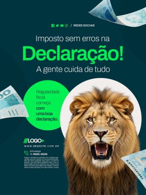 Declaração de Imposto sem Erros A Gente Cuida de Tudo PSD Editável