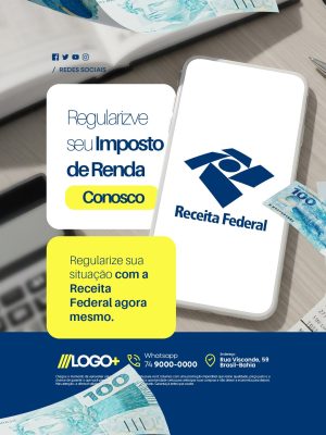 Imposto de Renda Regularize sua Situação com a Receita Federal PSD Editável