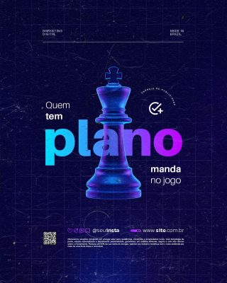 Marketing Digital Quem Tem Plano Manda No Jogo PSD Editável
