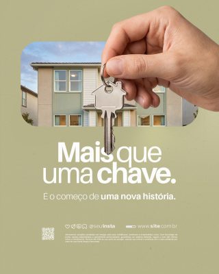 Imobiliária Mais que uma Chave Nova História PSD Editável