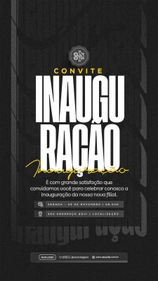 Story Convite de Inauguração Social Media PSD Editável