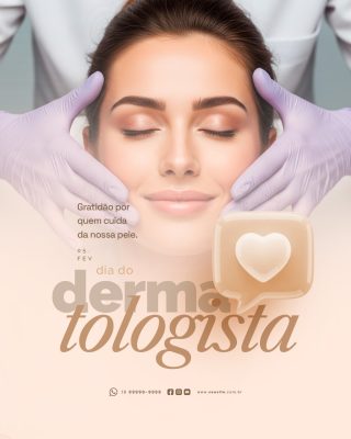 Dia do Dermatologista Grato por Sua Pele PSD Editável