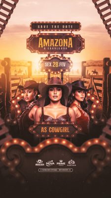 Flyer Amazona A cavalgada Social Media Story PSD Editável