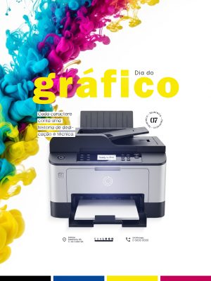 Gráfico Dia do Gráfico 07 Fevereiro Design Artes Visuais PSD Editável