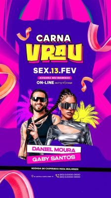 Story Flyer Carna Vrau Sexta Daniel Moura Gaby Santos PSD Editável