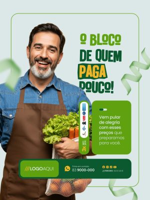 Promoção O Bloco de Quem Paga Pouco PSD Editável
