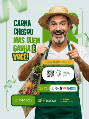 Carnaval Chegou Mas Quem Ganha É Você Digital PSD Editável