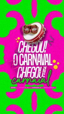 Carnaval Chegou O Carnaval Chegou Post Festivo PSD Editável
