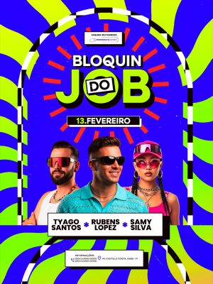 Flyer Bloquin do Job 13 de Fevereiro Flyer de Festa PSD Editável