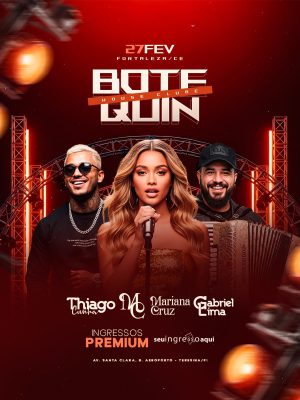 Flyer Festa Botequim House Clube Fortaleza 27 FEV PSD Editável