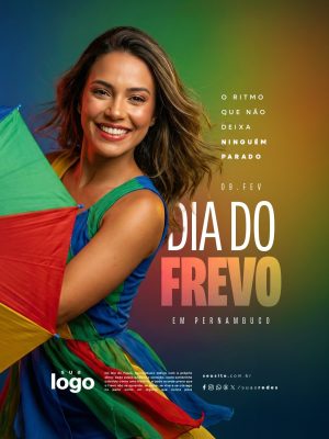 Dia do Frevo 09 de Fevereiro Pernambuco PSD Editável