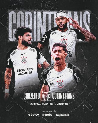 Corinthians x Cruzeiro Brasileirão Jogo Futebol PSD Editável