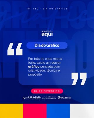 Dia do Gráfico 07 de Fevereiro PSD Editável