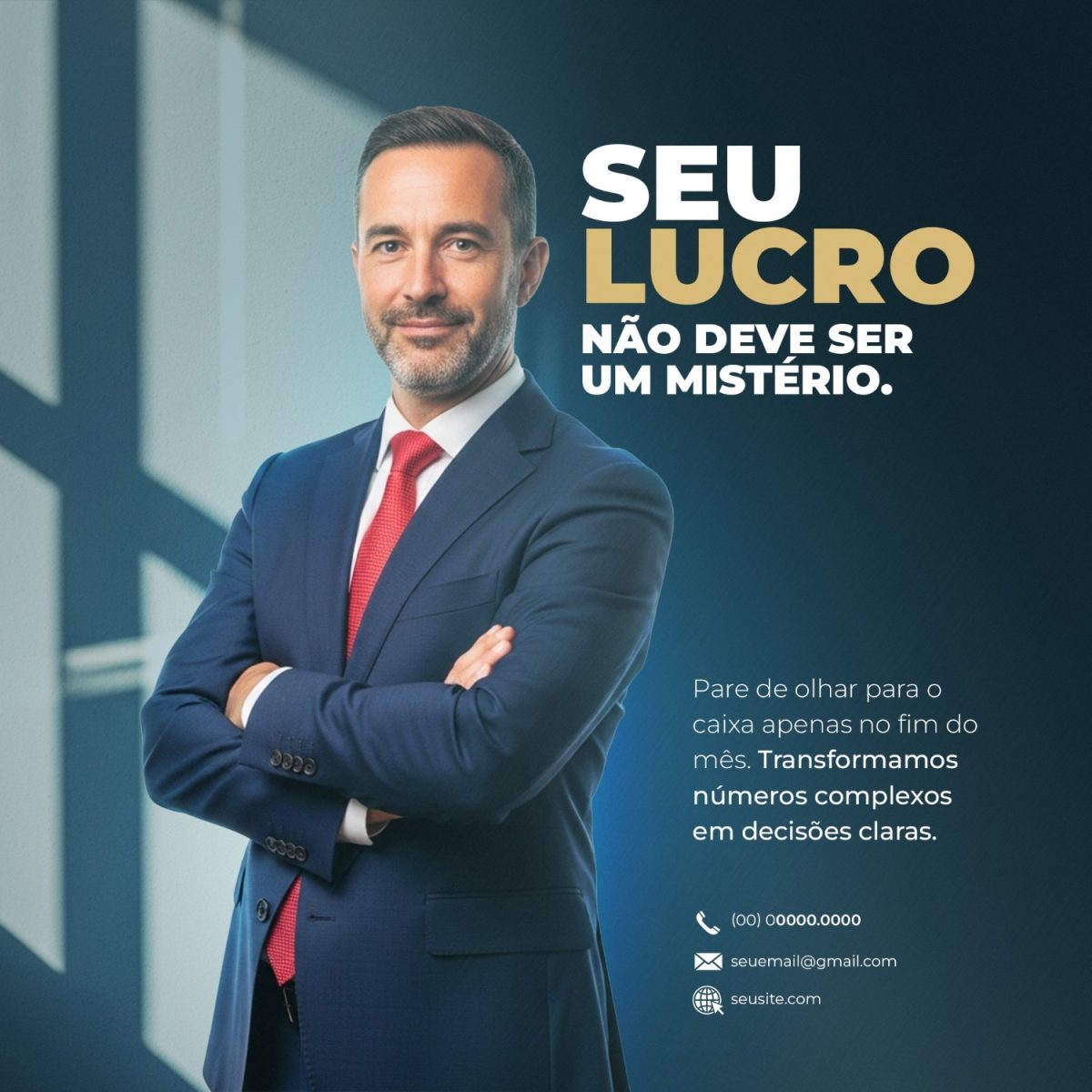 Empresarial Seu Lucro Não Deve Ser Um Mistério PSD Editável