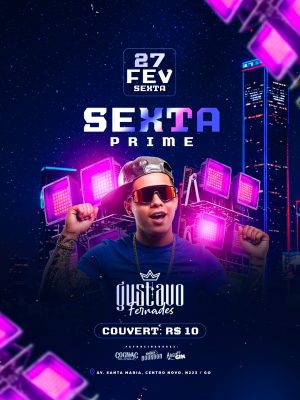 Festa no Centro Novo Sexta Prime Couvert R$10 PSD Editável