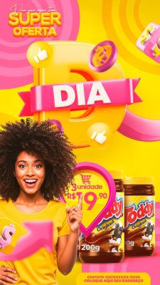 Super Oferta do Dia Vem que Aqui Tem Desconto PSD Editável